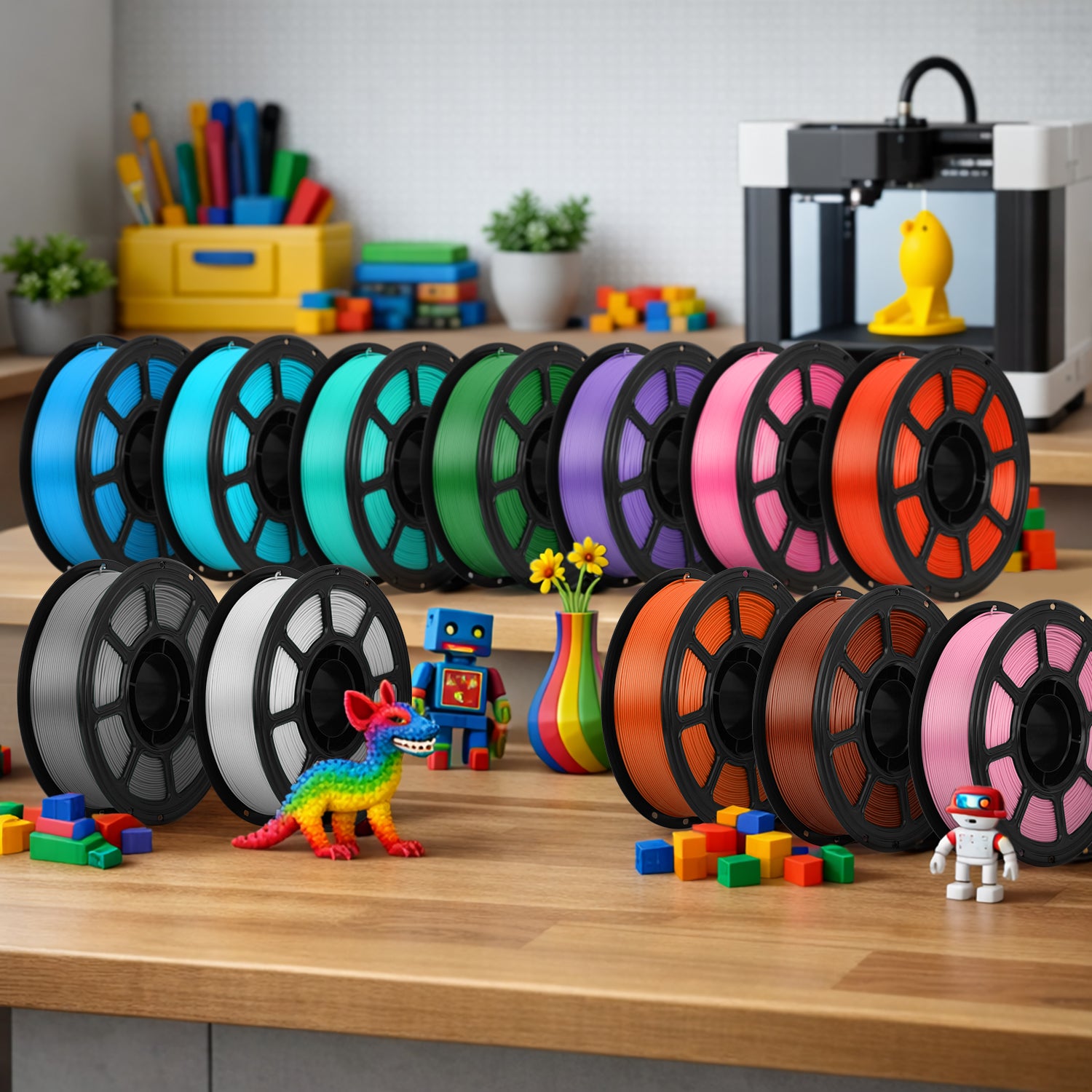 PLA 3D Imprimante Filament 12 Pack