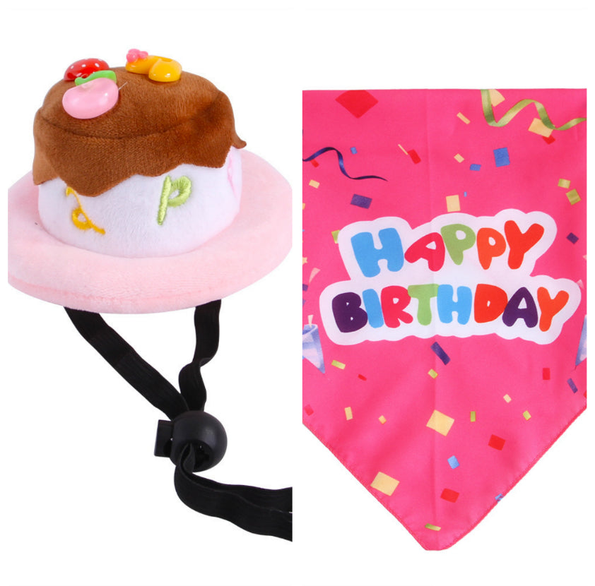 Chat mignon Chapeau de gâteau d'anniversaire