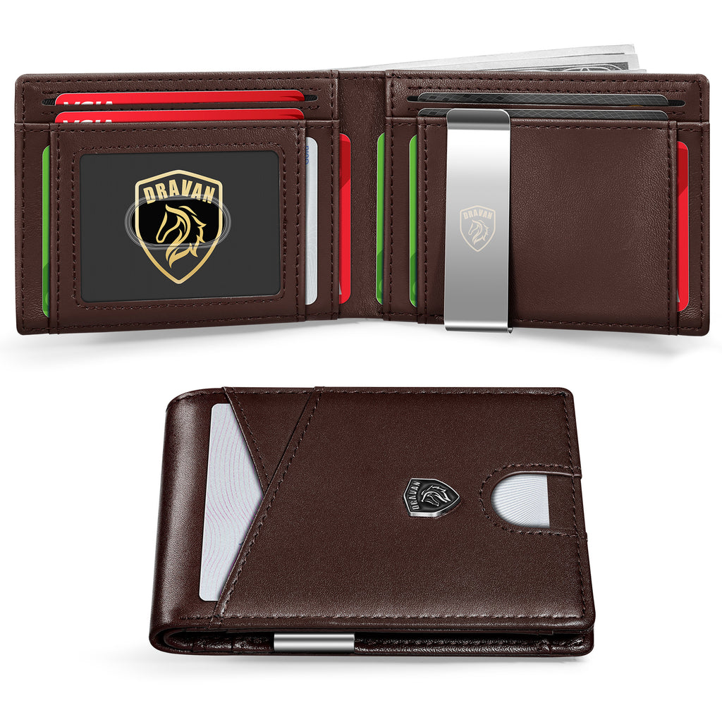 Porte-carte Portable en fibre de carbone Sac en cuir pour hommes