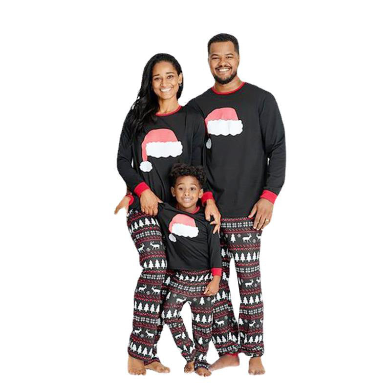 Christmas Long Sleeve Printed Parent-Child Outfit