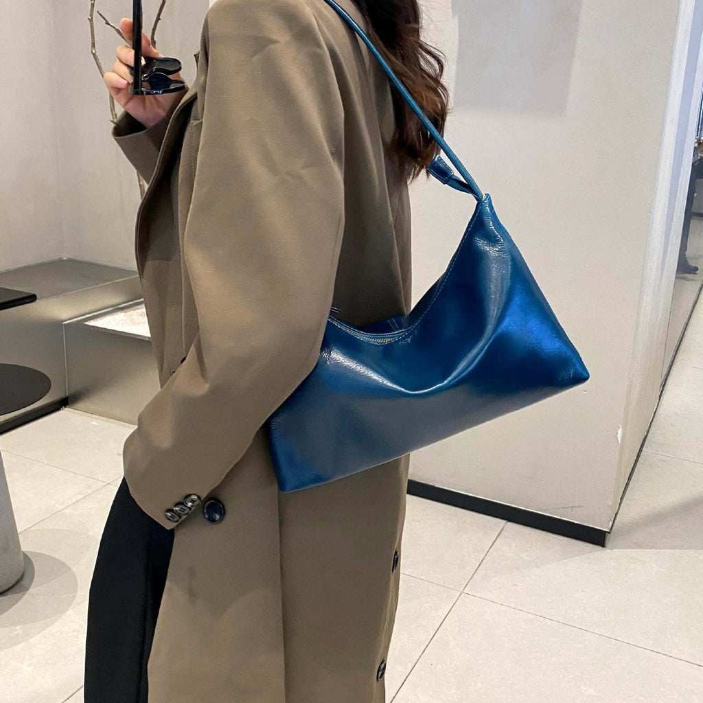Sac à épaule en cuir de couleur graduée