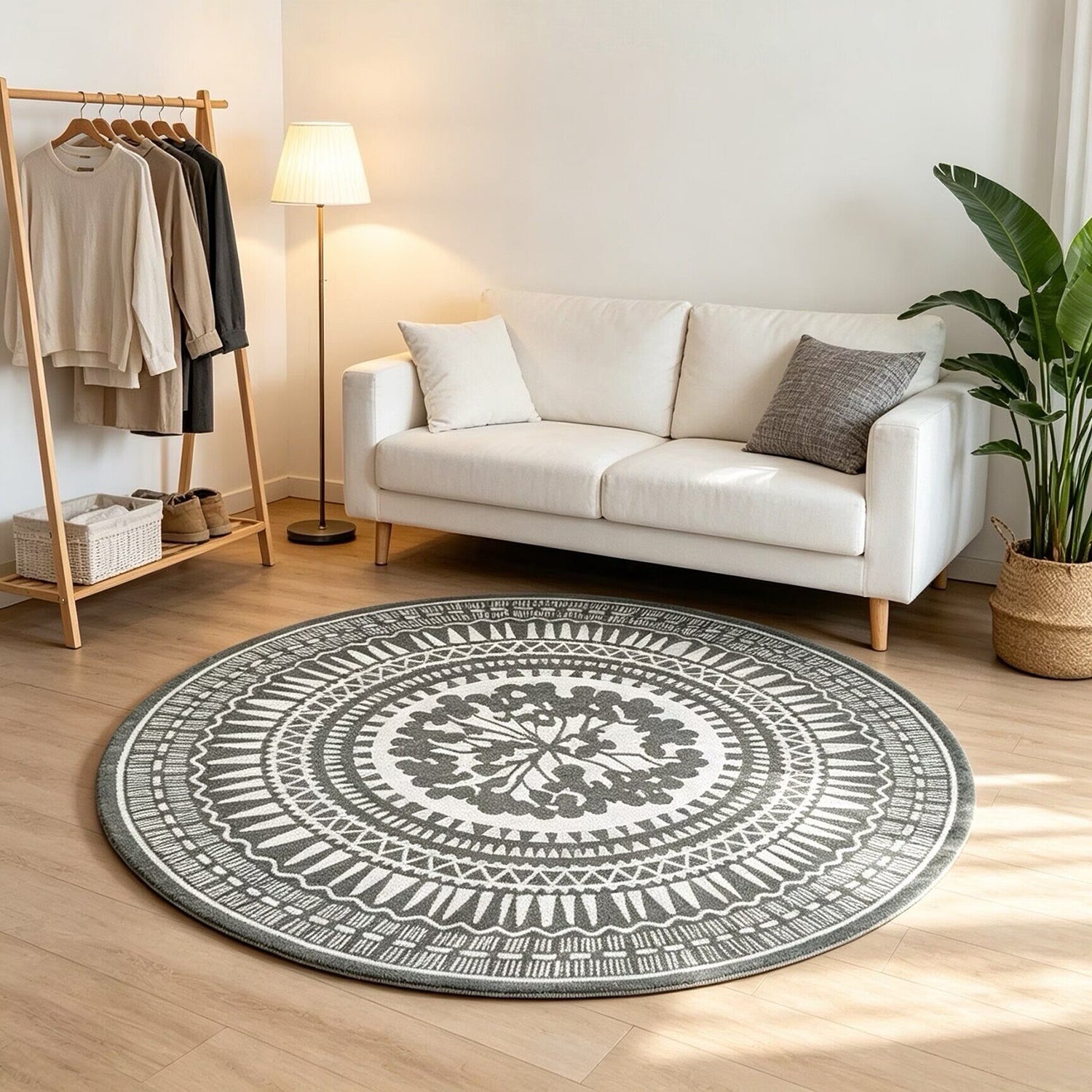 Tapis rond de style ethnique 1pc