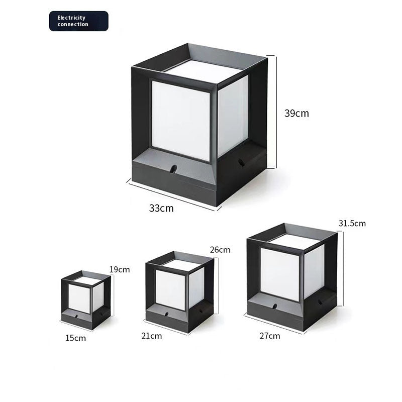 Lampe Pilier Mur extérieur Lampe de jardin imperméable
