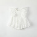 Romper de coton avec dentelle et mesh pour les petites filles