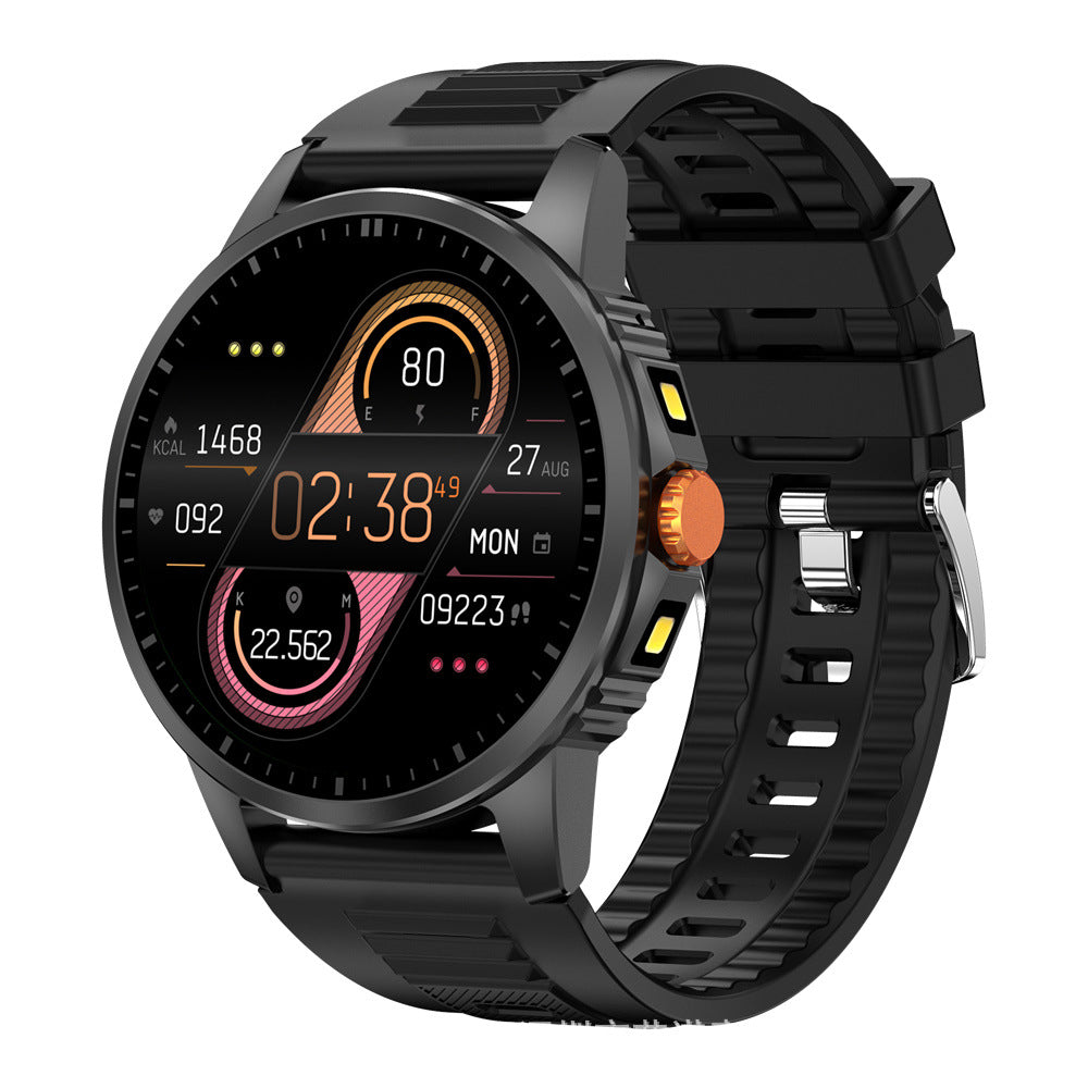 V5 Smartwatch écran rond avec double lampe de poche et Bluetooth