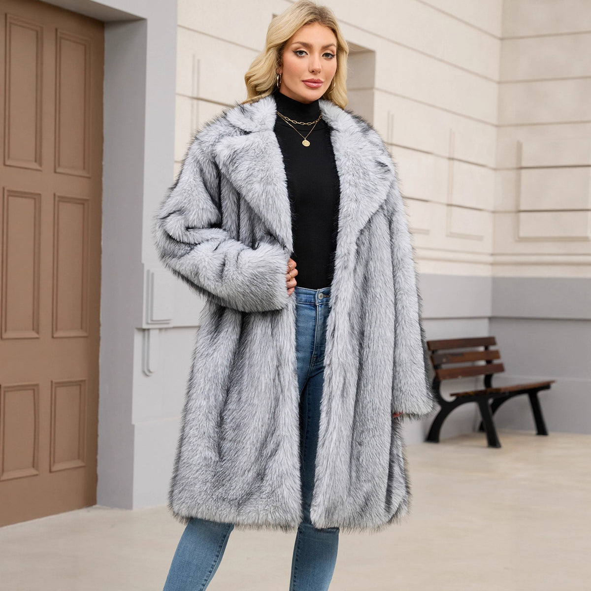 Manteau en peluche pour femmes