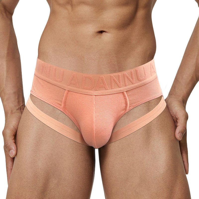 Slips respirants en coton taille basse double pour hommes