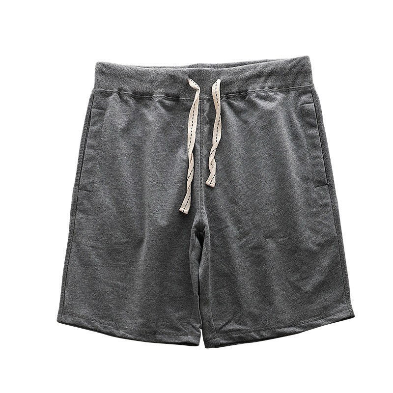 Lose Outer Wear Khaki Solid Color Casual Short homme