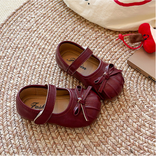 Chaussures en cuir plissé Xiaoxiangfeng