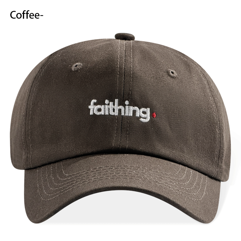 Religieux Christian Lettre Fidèle Broderie Noir Vintage Casual Unisex Casquette de baseball