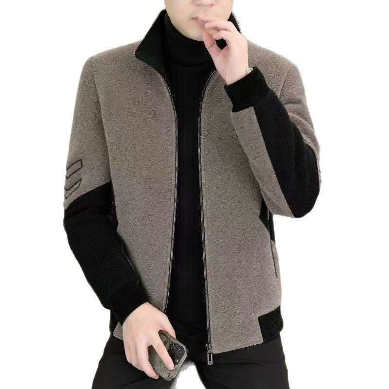 Veste de manchette pour hommes avec doublure en polaire et vêtements de dessus épais