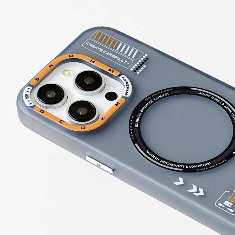 Cas simple de téléphone en silicone magnétique sensation de peau givrée