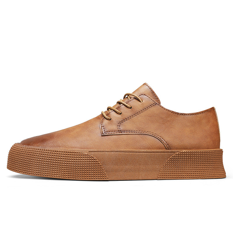 Lace-up Platform Coréen Casual Shoes Retro Hommes Chaussures de Conseil Chaussures