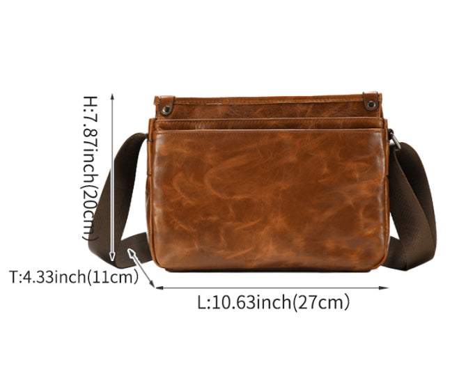 Sac transversal homme Grande capacité Sac à épaule simple Sac de transport occasionnel haut de gamme
