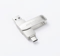 Type-C Metal Rotary Mobile USB Drive