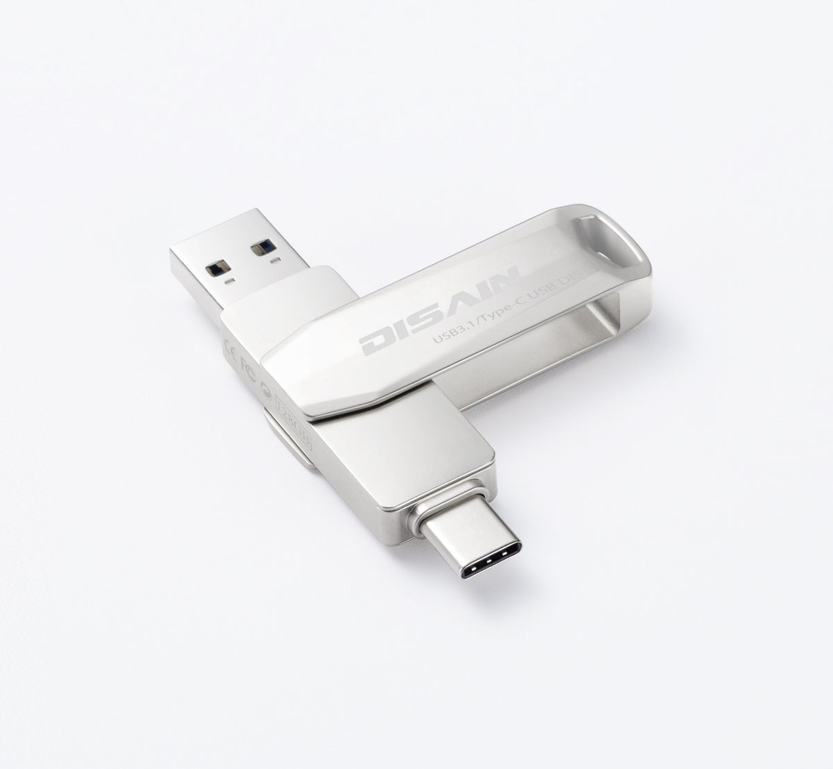 Type-C Metal Rotary Mobile USB Drive
