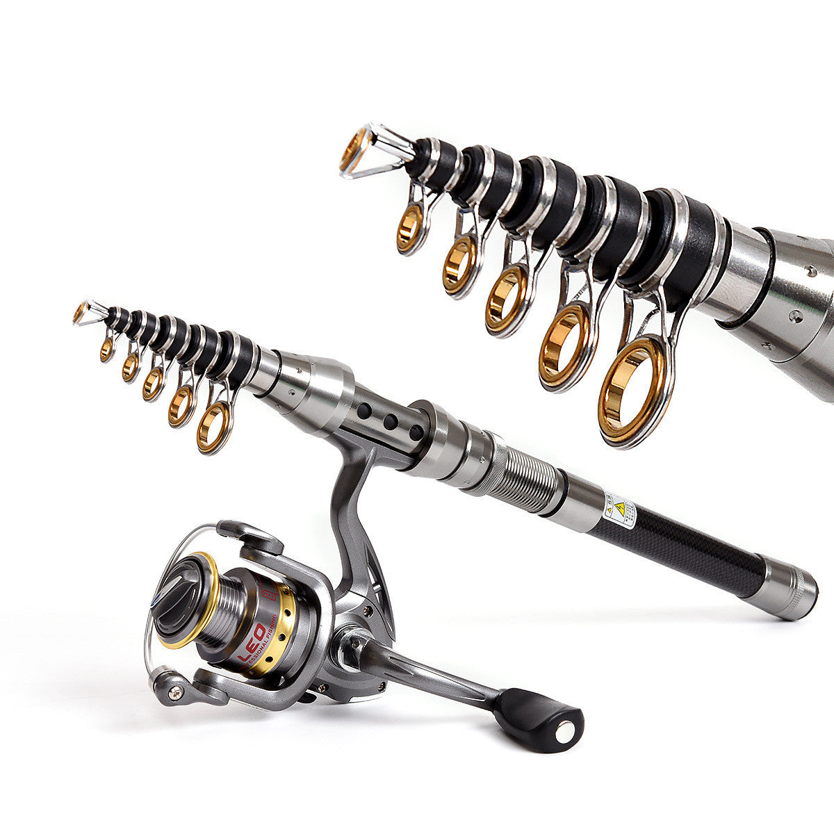 Carbon Ultra-short Mini bâton de pêche en mer lancer Rod poignée rétractable