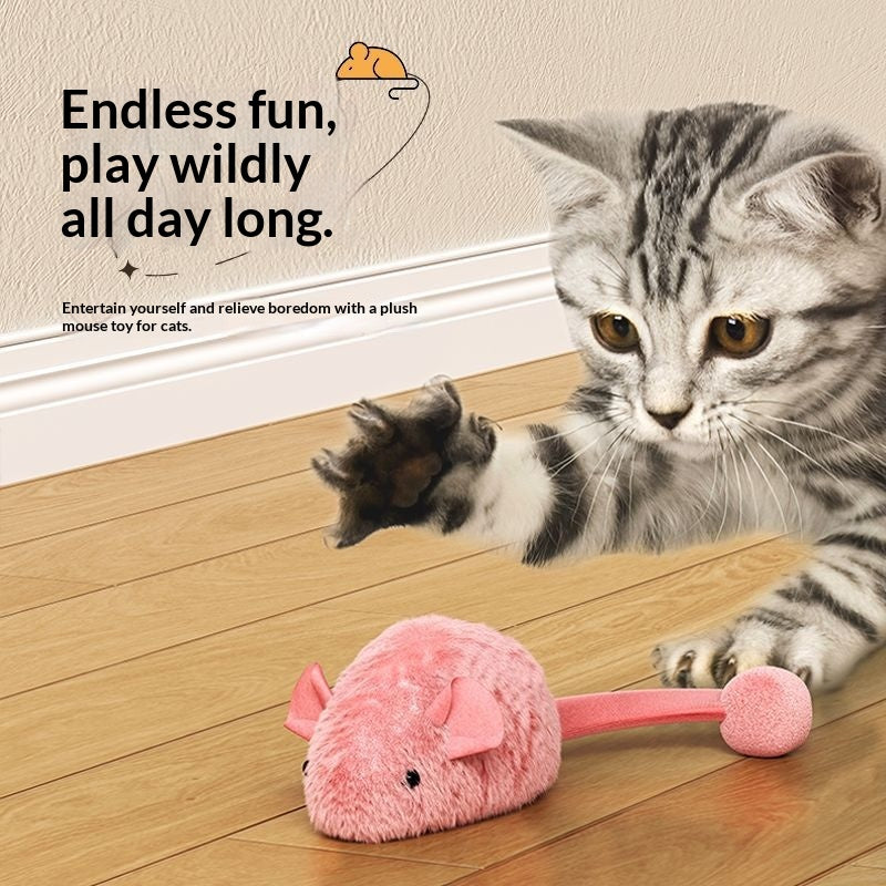 Jouet de chat interactif en forme de souris fluorescente