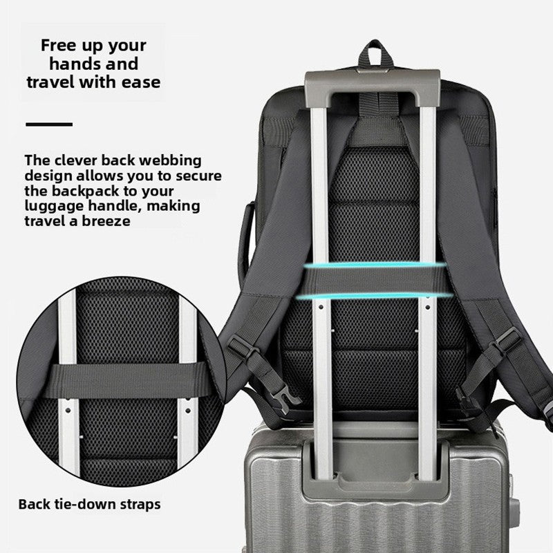 Sac à dos pour ordinateur portable 16 pouces Etanche USB Rucksack Grand sac à bagages de voyage