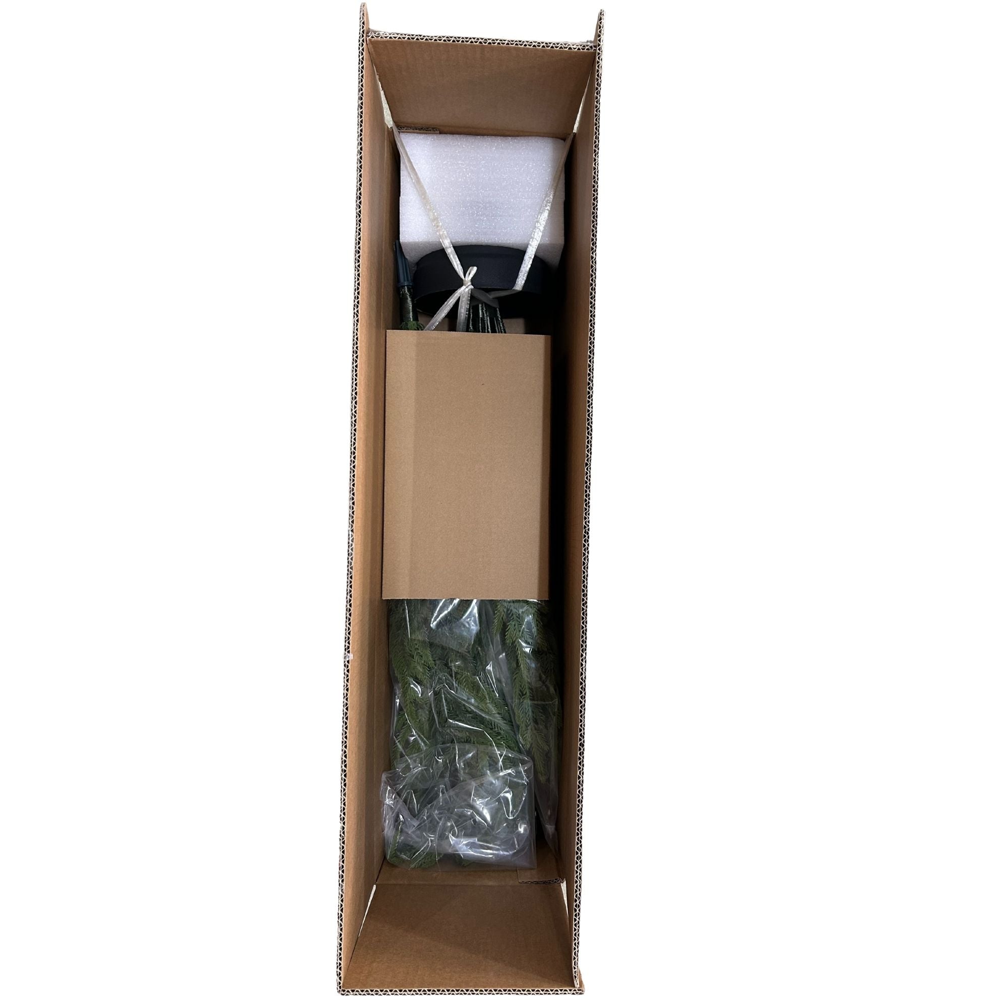 5' Arbre artificiel de pin véritable tactile avec pot en plastique noir