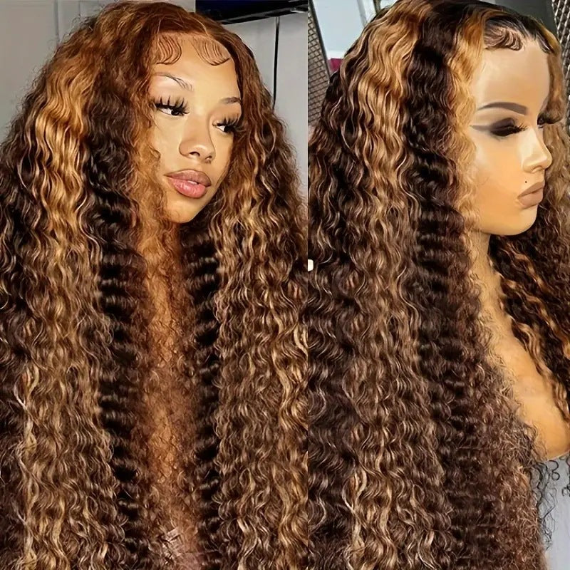 Petit volume Wound Tube Afro Long Curly Wig