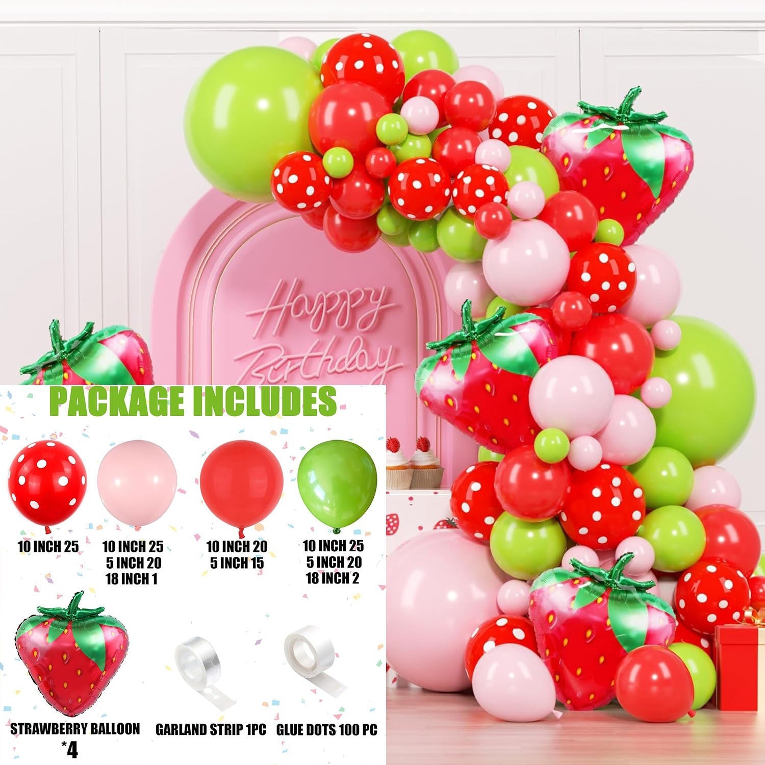 Kit de décoration de fête d'anniversaire avec accessoires pour enfants