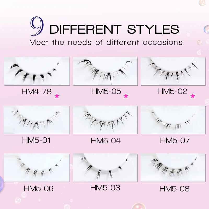 10Pas bas cils Manga Lowe Cils Clea Band Wspy Smal