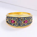 Classic Retro Exquise Bijoux Enamel Ensemble de trois pièces