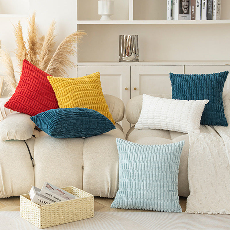 Moderne Minimalist Corduroy Couvercle de coussin de canapé en grain de blé