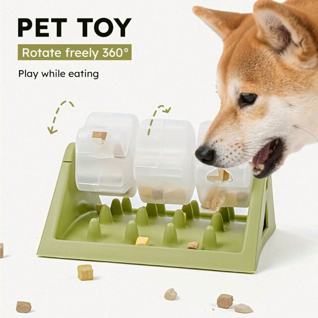 Puzzle Rotation Dog Bowl Slow Feeder Anti Bloat Gulp Plat interactif