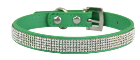 Collier de chien de broderie de diamant de chat