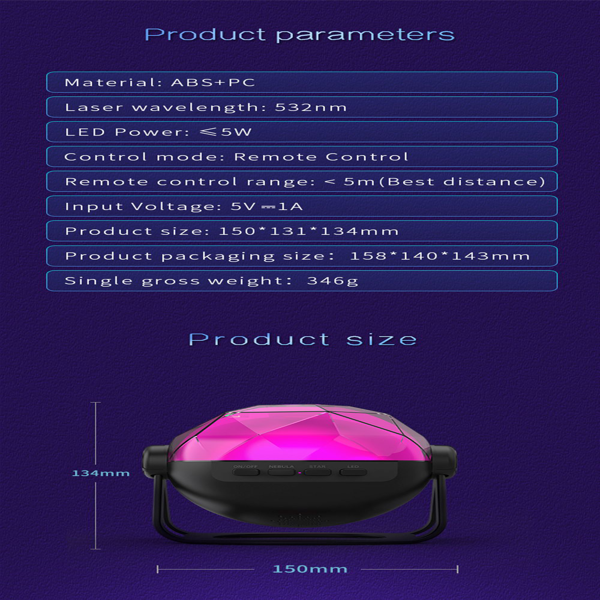 Lampe de projection Galaxy Starry Sky