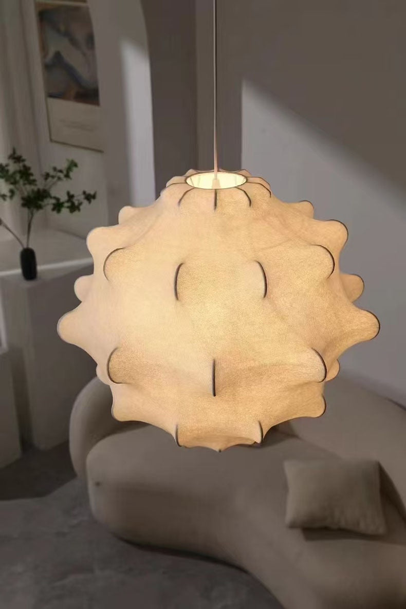 Rétro lampe pendentif bulle de soie pour salon et chambre