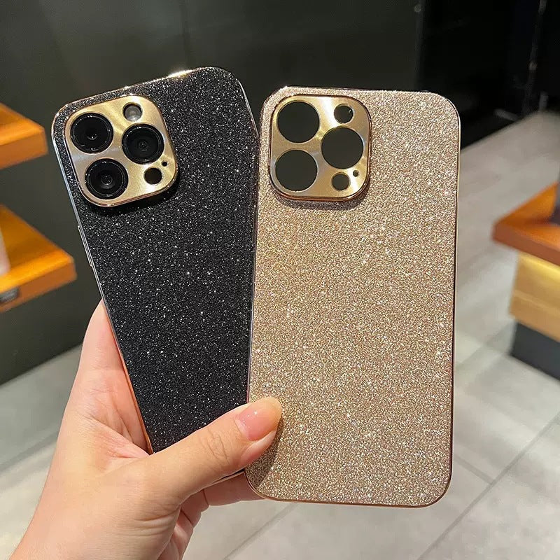 Housse de protection pour CD en métal pour téléphone Glitter Diamant Électroplaqué