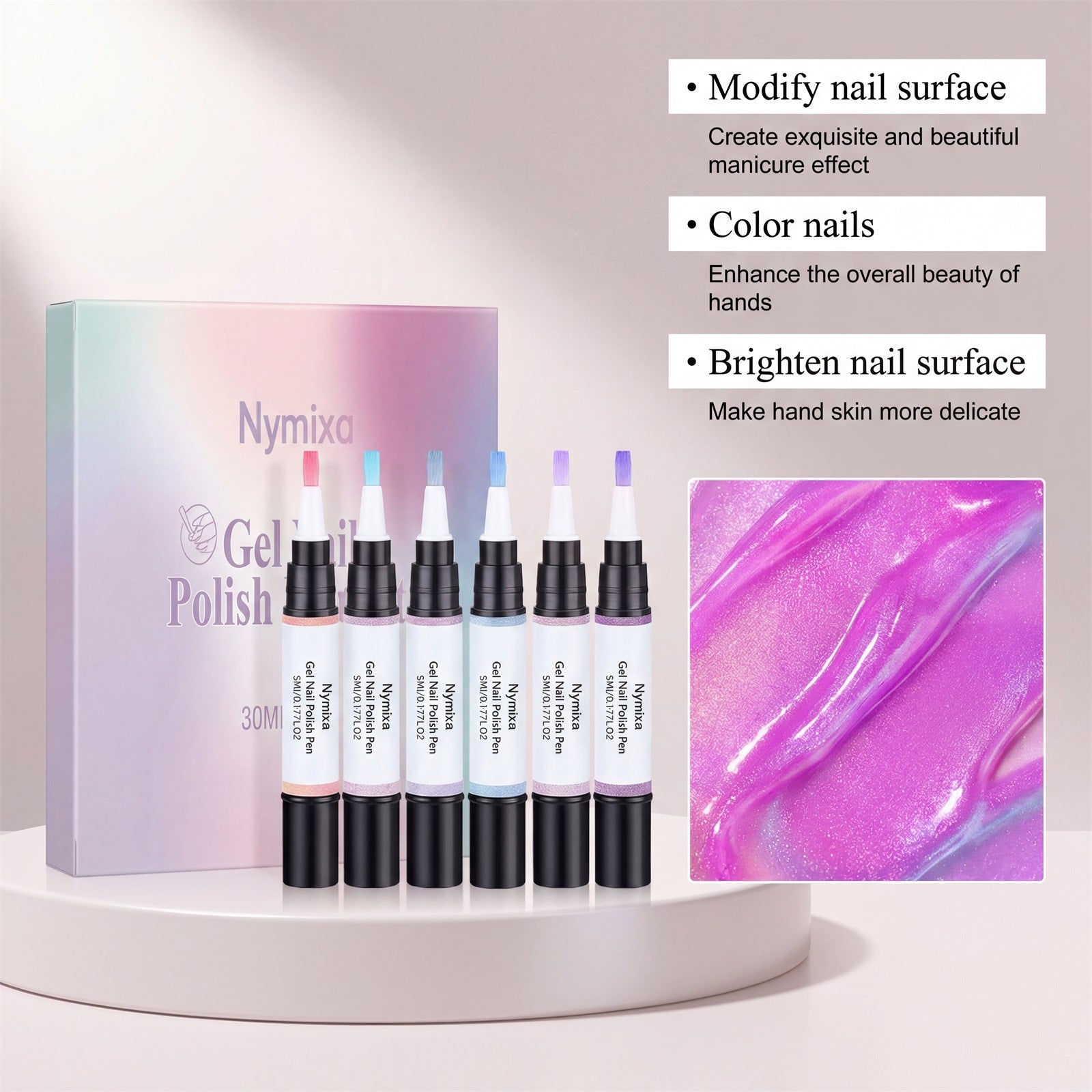 Jeu de stylos polonais Gel Nail