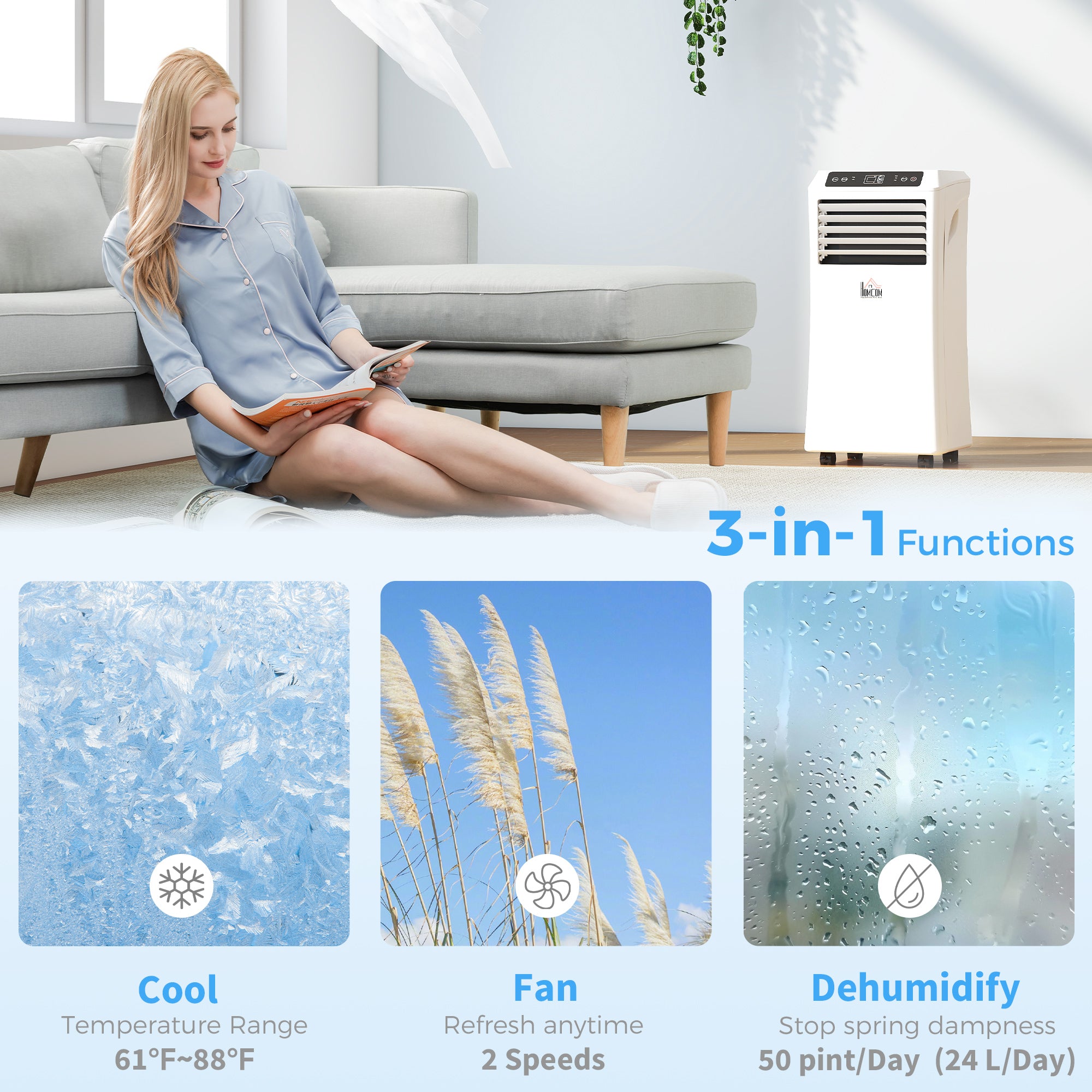 10000 BTU Mobile Climatiseur portable avec refroidissement