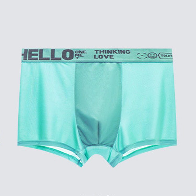 Popular HELLO Ice Silk Sous-vêtements pour hommes Youth Boxer