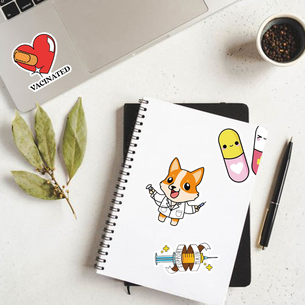 50 feuilles de stickers imperméables pour des coupes à eau de cahier