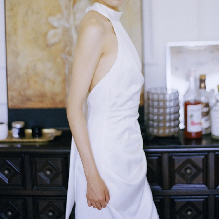 Simple voyage Shooting blanc minceur robe de queue de poisson