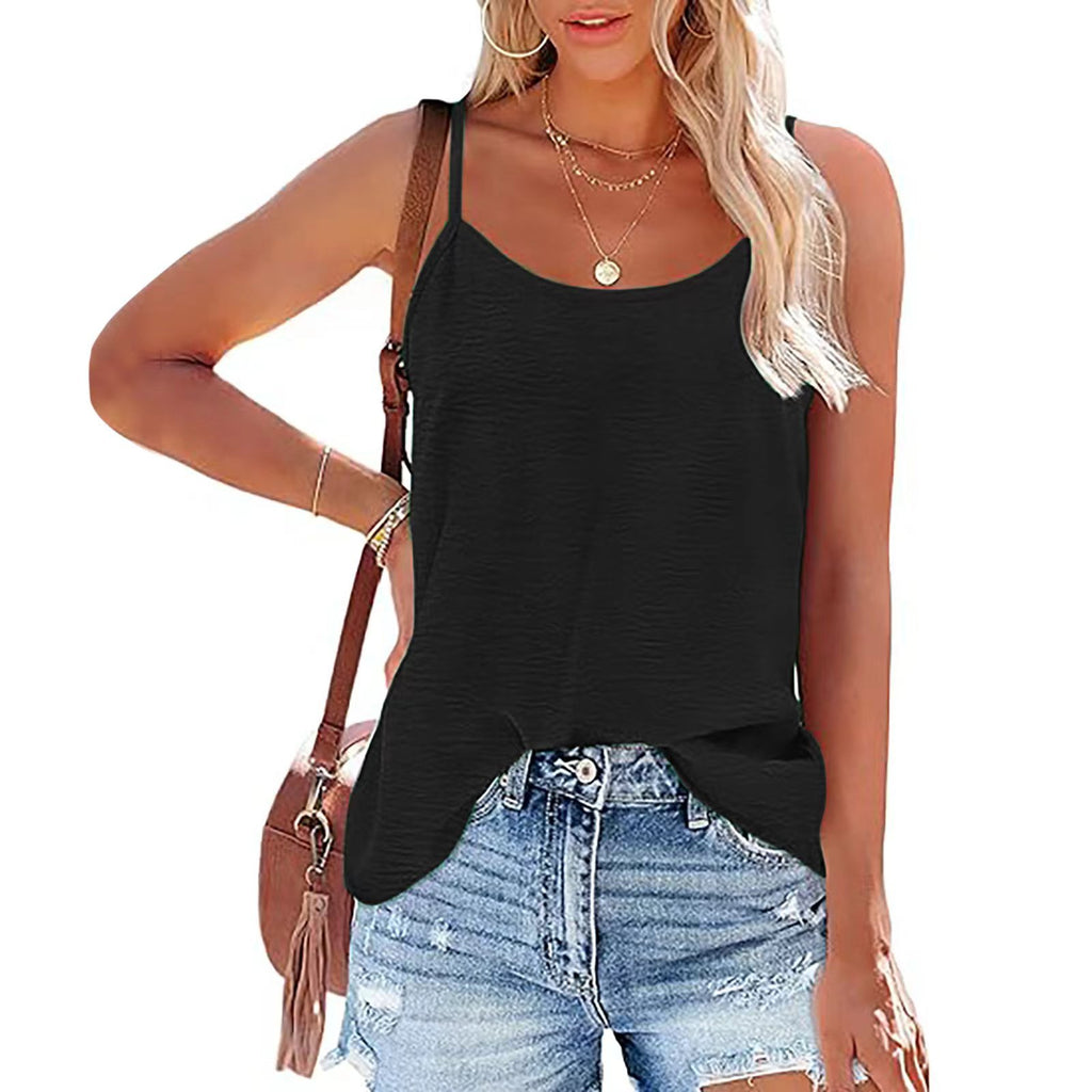 Femmes Solid-Color Ice-Silk rided Backless Boitier Top