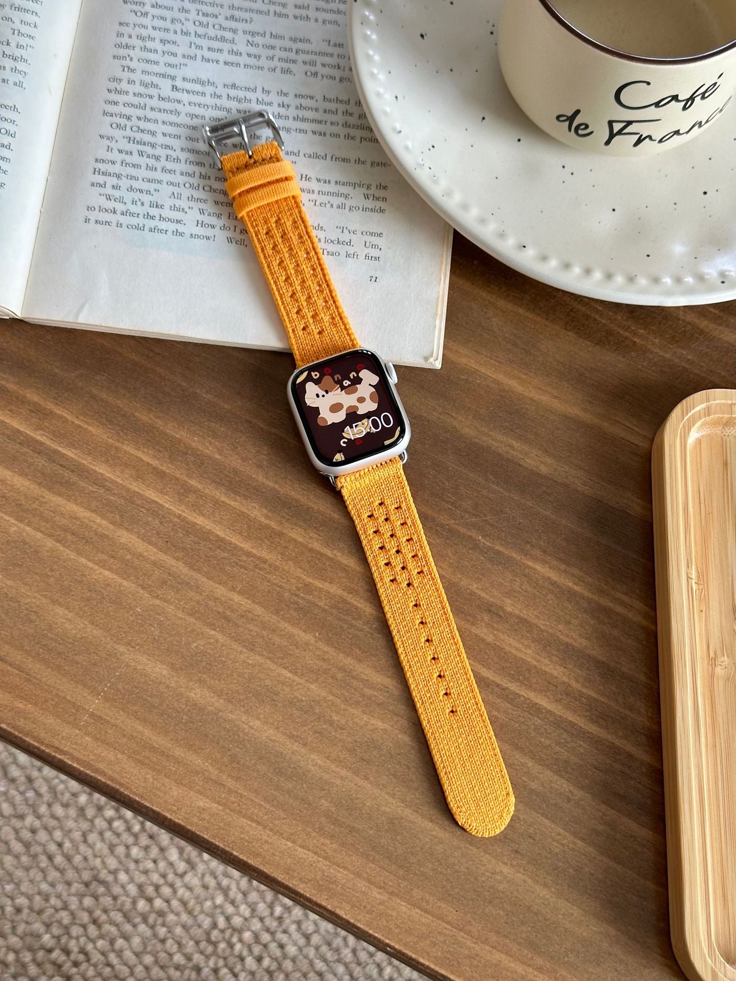 Bracelet de montre tissé en nylon tricoté