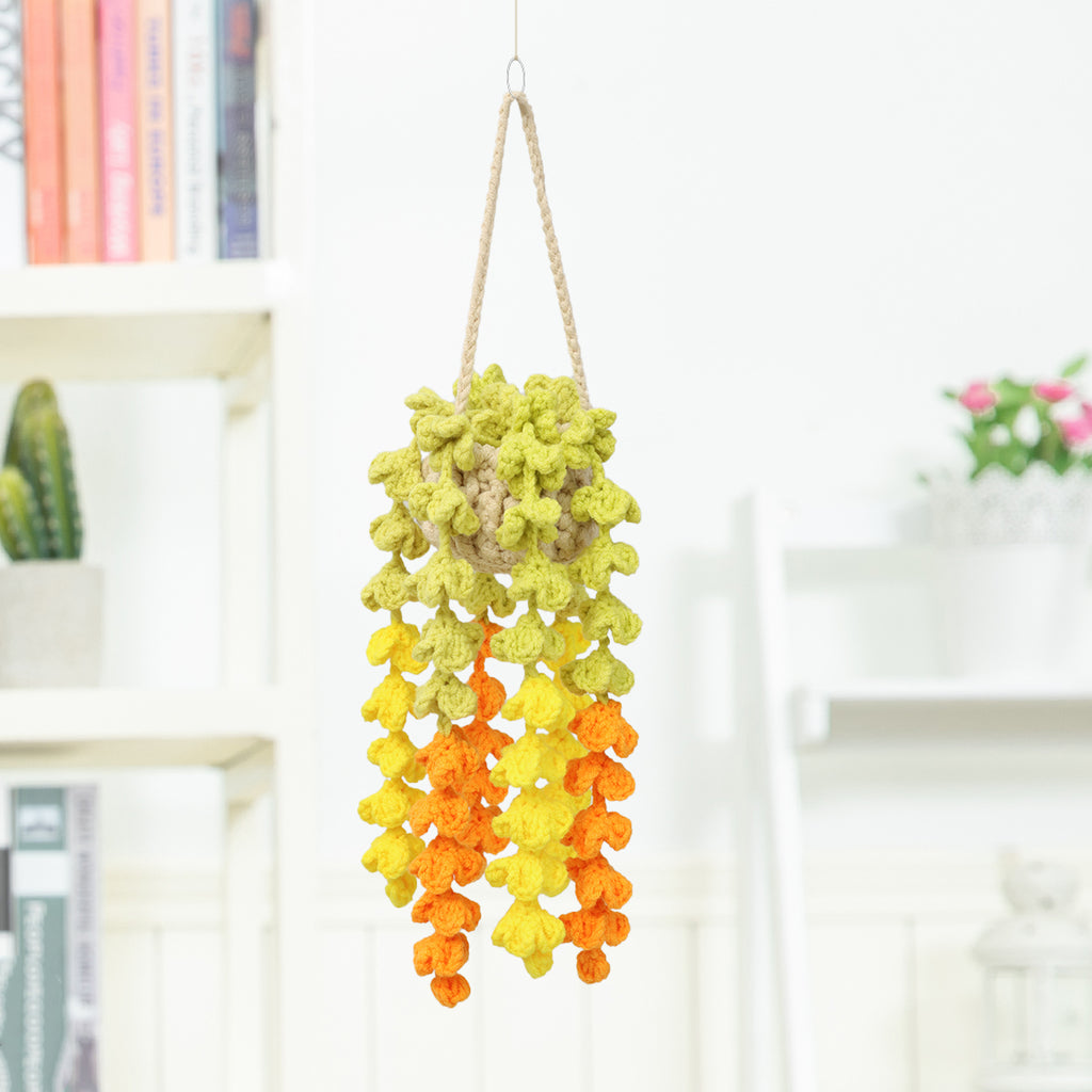 Crochet fait main assorti couleur suspension Wisteria Ornement en pot Everlasting Soft Fils Cro