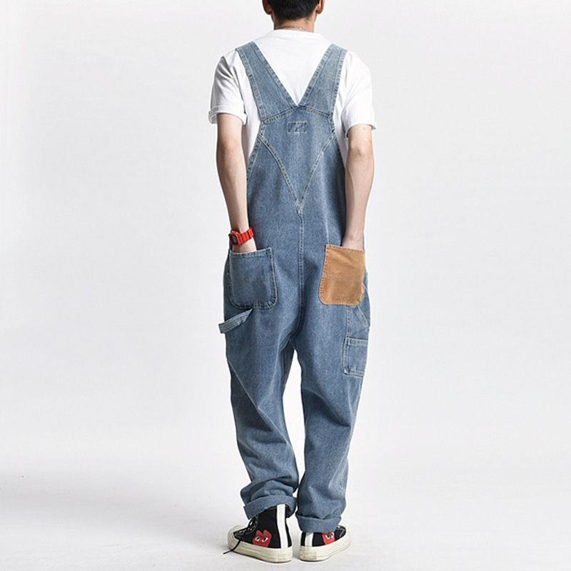 Rétro Hommes Détresse Denim Casual Suspendu