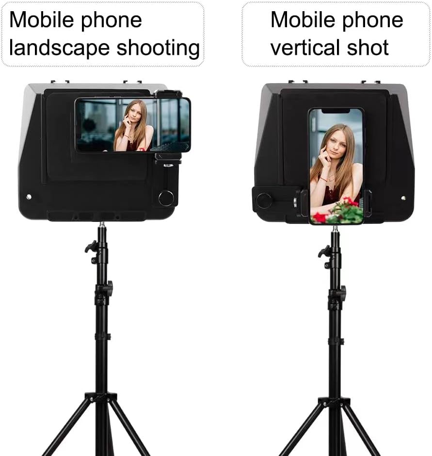 Smartphone portable SLR Caméra Teleprompter avec Mobile Phone Holder Télécommande Vidéo