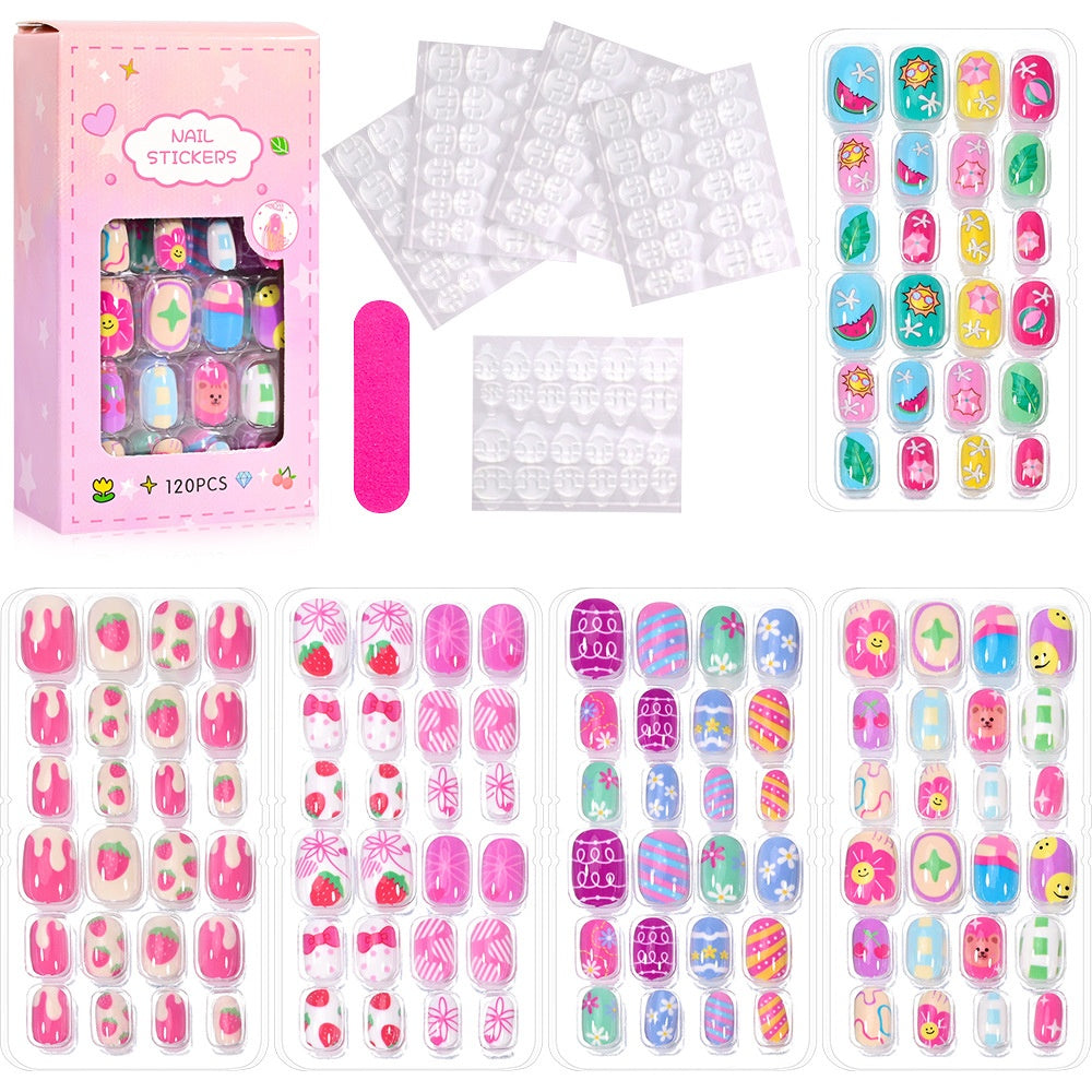 Set d'art à ongles pour enfants de style océan-océan de 120 pièces