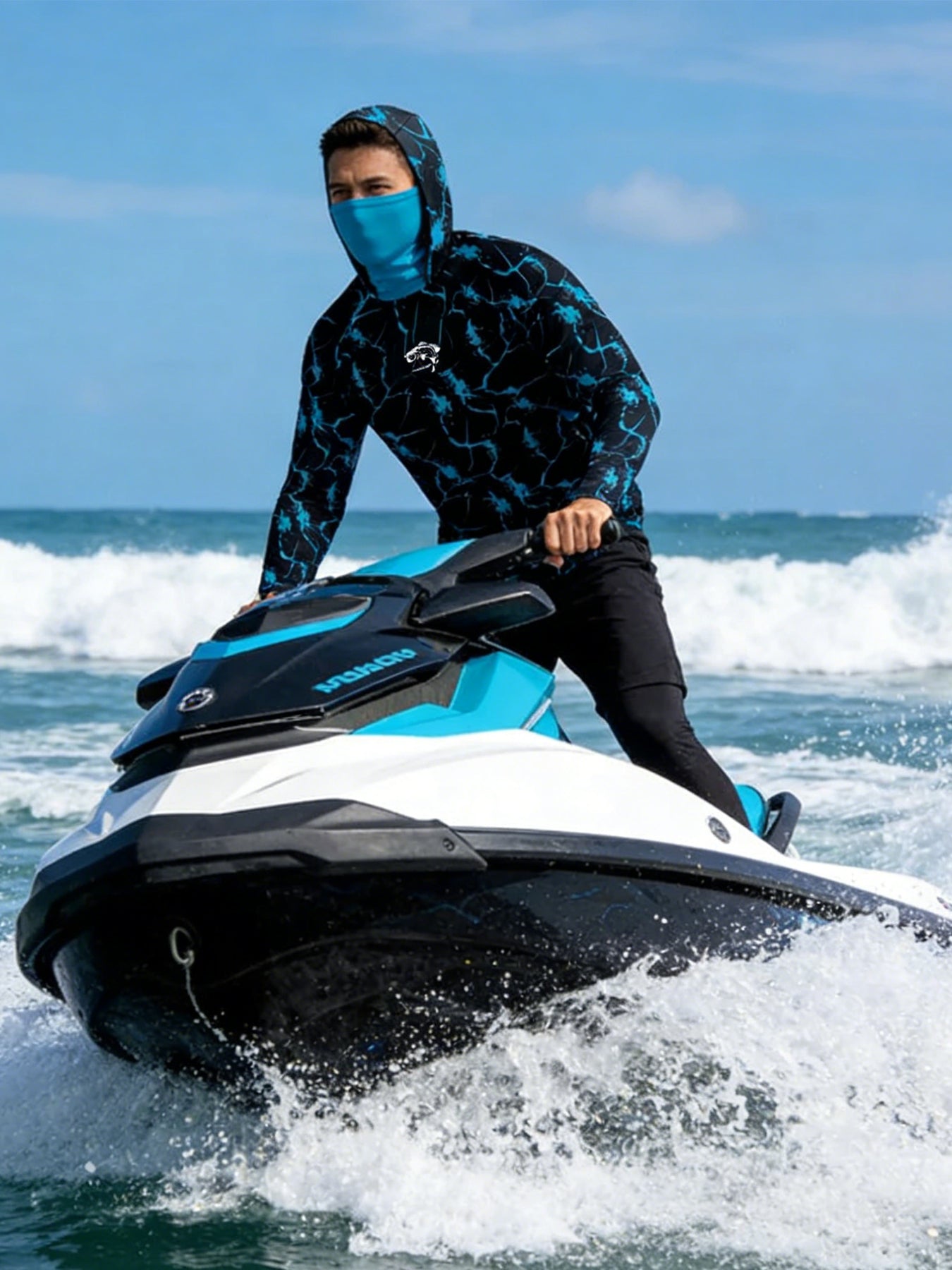 Pêche Hoodie voile chemise Surf couverture visage cou été hommes longue manches chasse Jersey