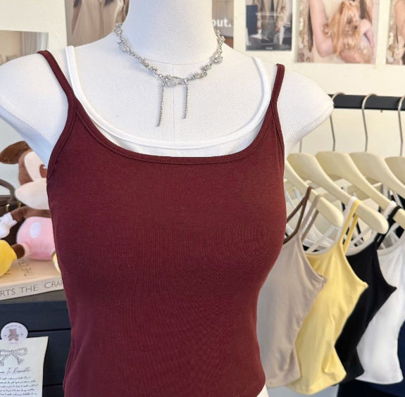 Summer Contrast-color Faux Camisole deux pièces avec un grand nœud Bow et le design coupé Sur T