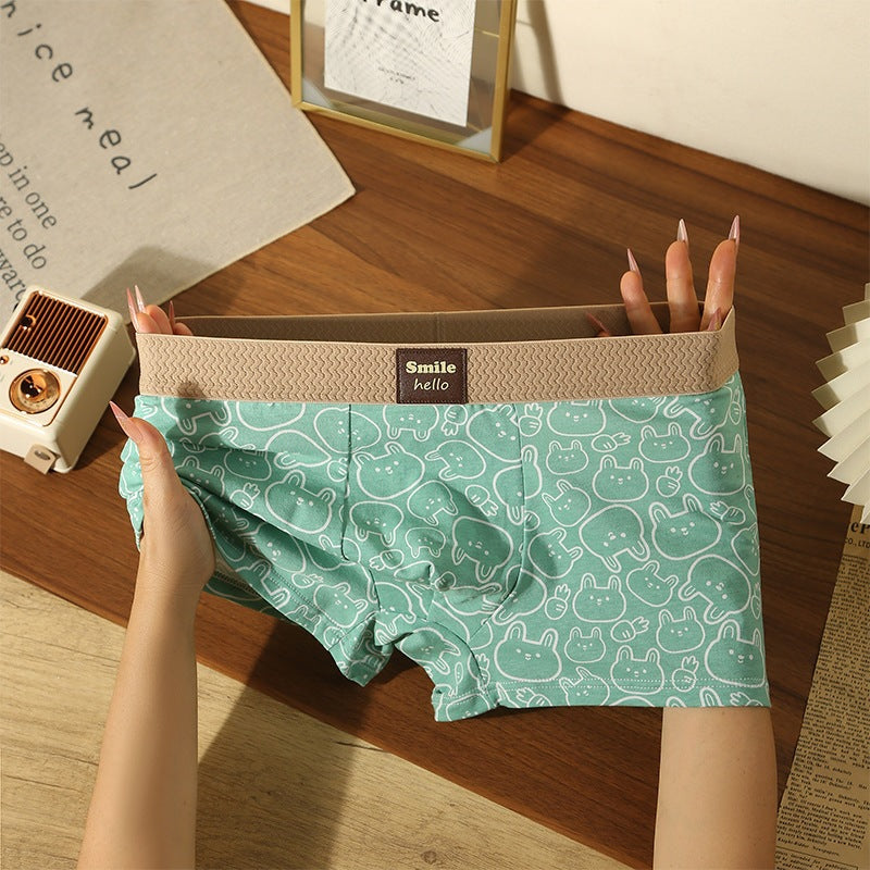 Sous-vêtements pour hommes Slips cartonnés en coton imprimé