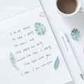 Autocollant de compte à main pour journal de menthe