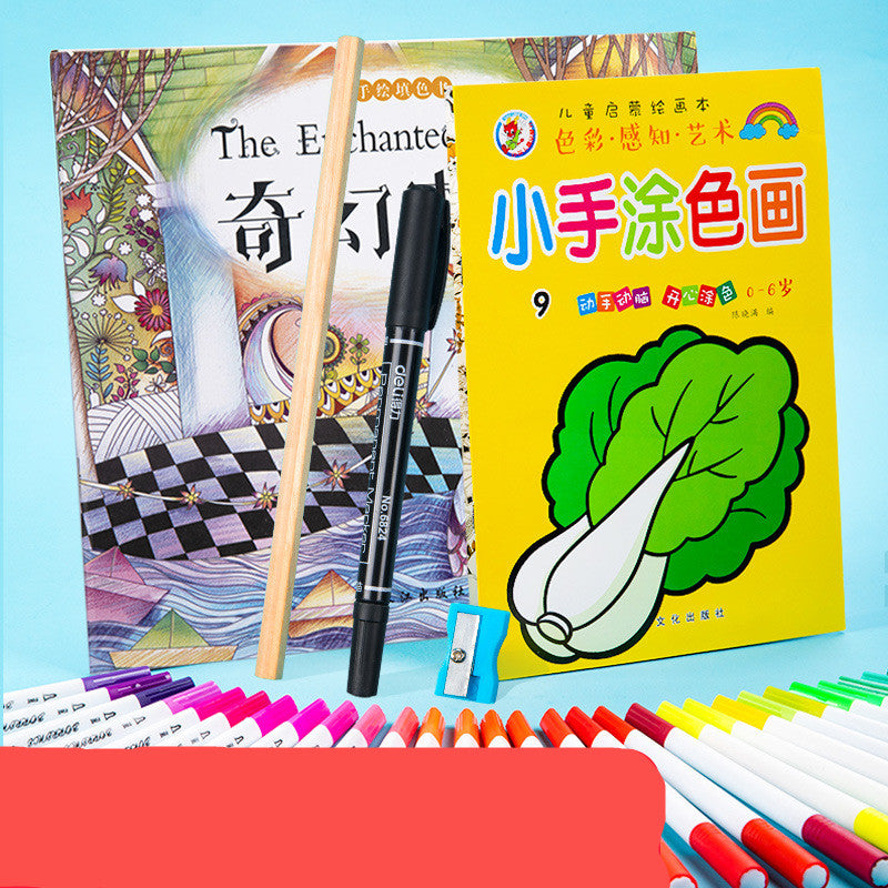 Stylo aquarelle Ensemble d'élèves de l'école primaire